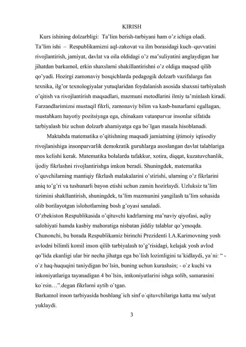 MIQDORLARNI O‘LCHASH, O‘LCHOV BIRLIKLARINING TURLARI ORASIDAGI BOG‘LIQLIKLAR VA ULAR USTIDA (ISMLI SONLAR USTIDA) AMALLAR BAJARISHGA O‘RGATISH METODIKASI 3