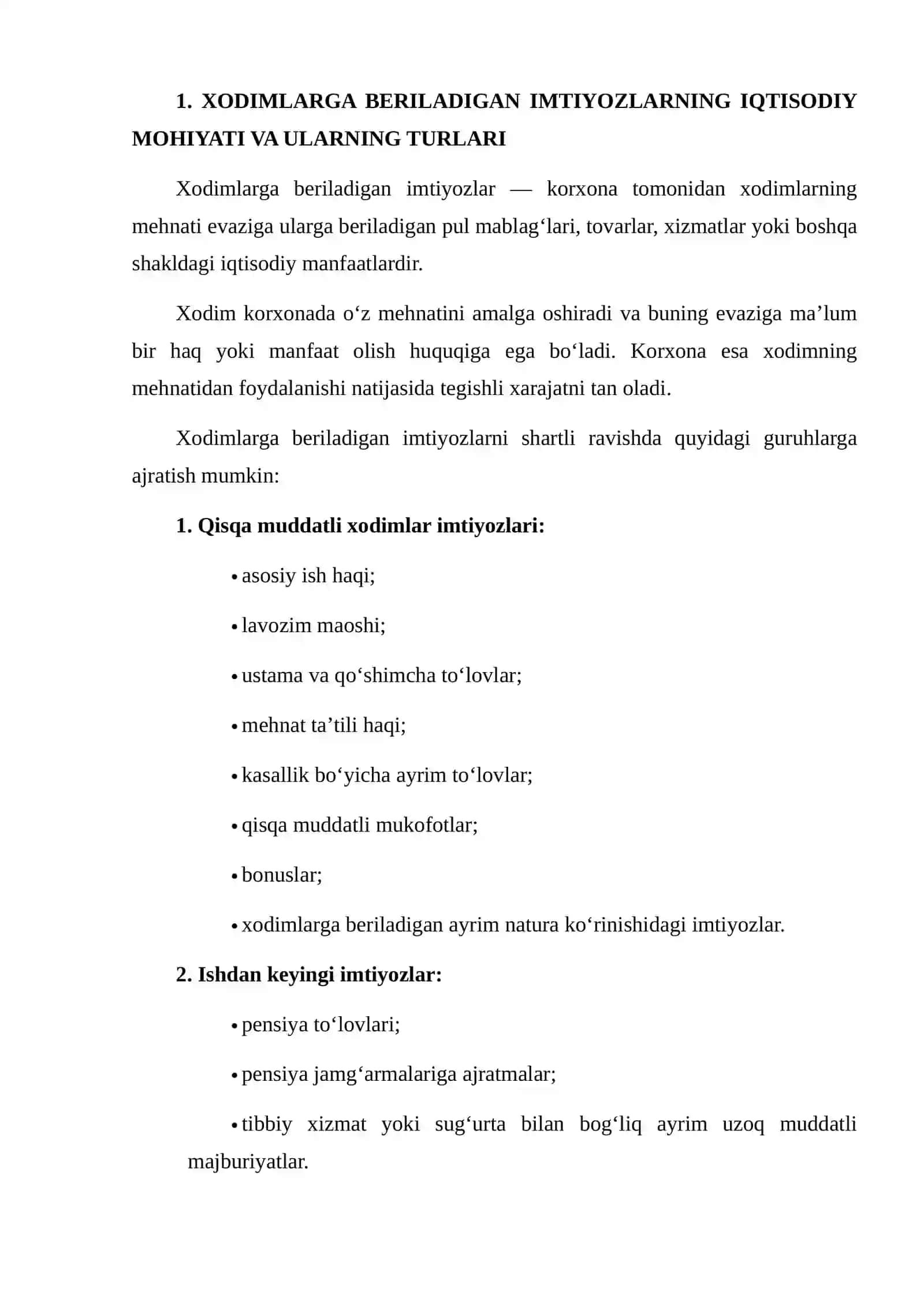 Xodimlarga beriladigan imtiyozlarning moliyaviy hisobotda aks ettirilishini tahlil qilish 3