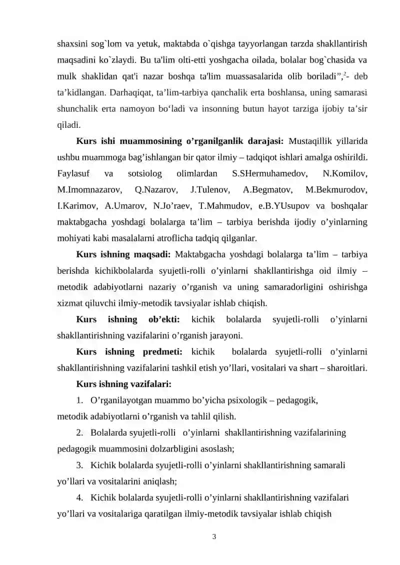 MAKTABGACNA YOSHDAGI BOLALAR UCHUN SYUJET-ROLLI O‘YINLARNI LOYIHALASHTIRISH 3
