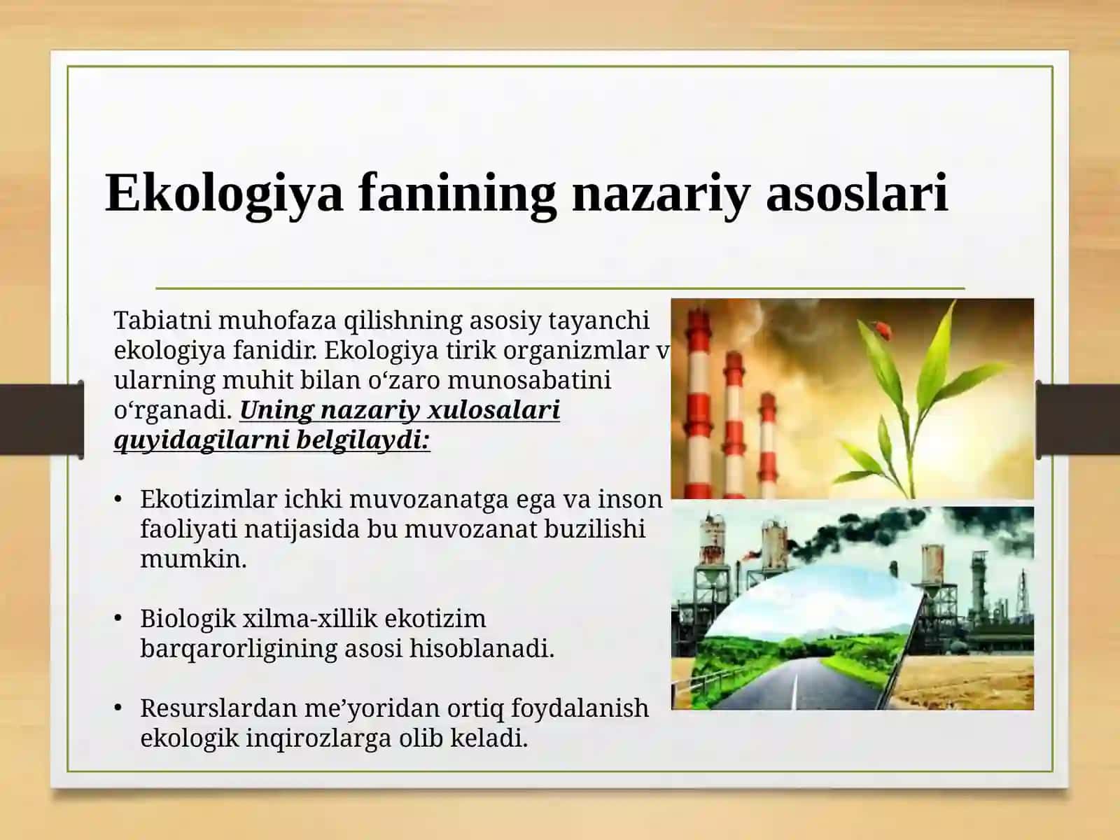 Tabiatni muhofaza qilishning ilmiy-nazariy asoslari 3