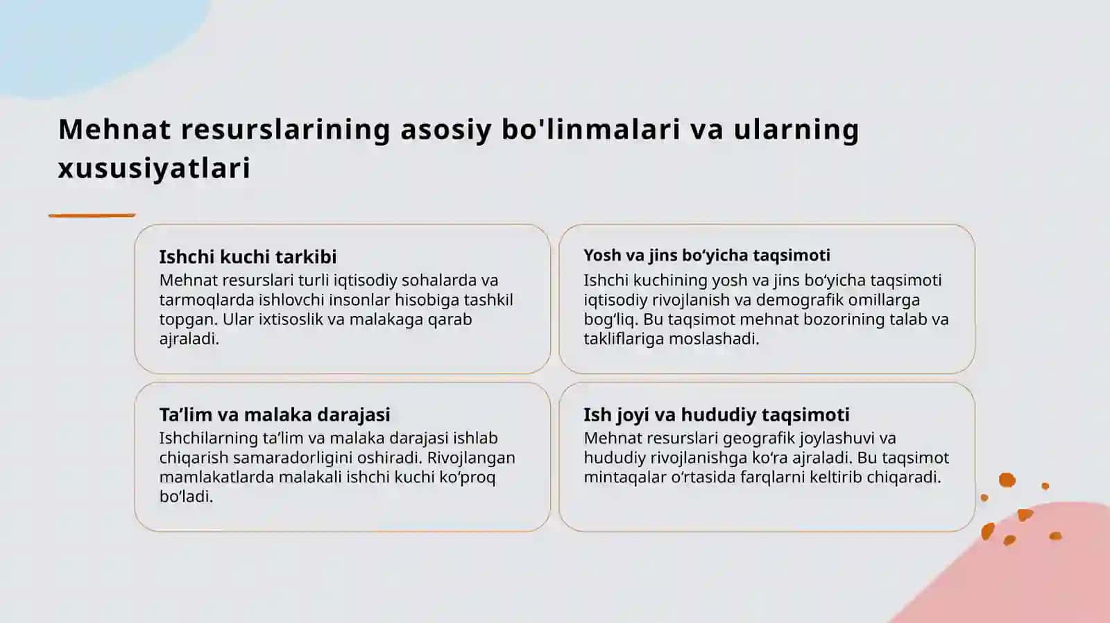 Mehnat resurslari tarkibi va ularning dinamikasini tahlili 3