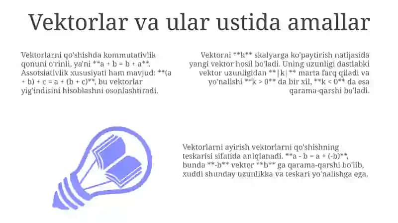 Vektorlar algebrasi 3