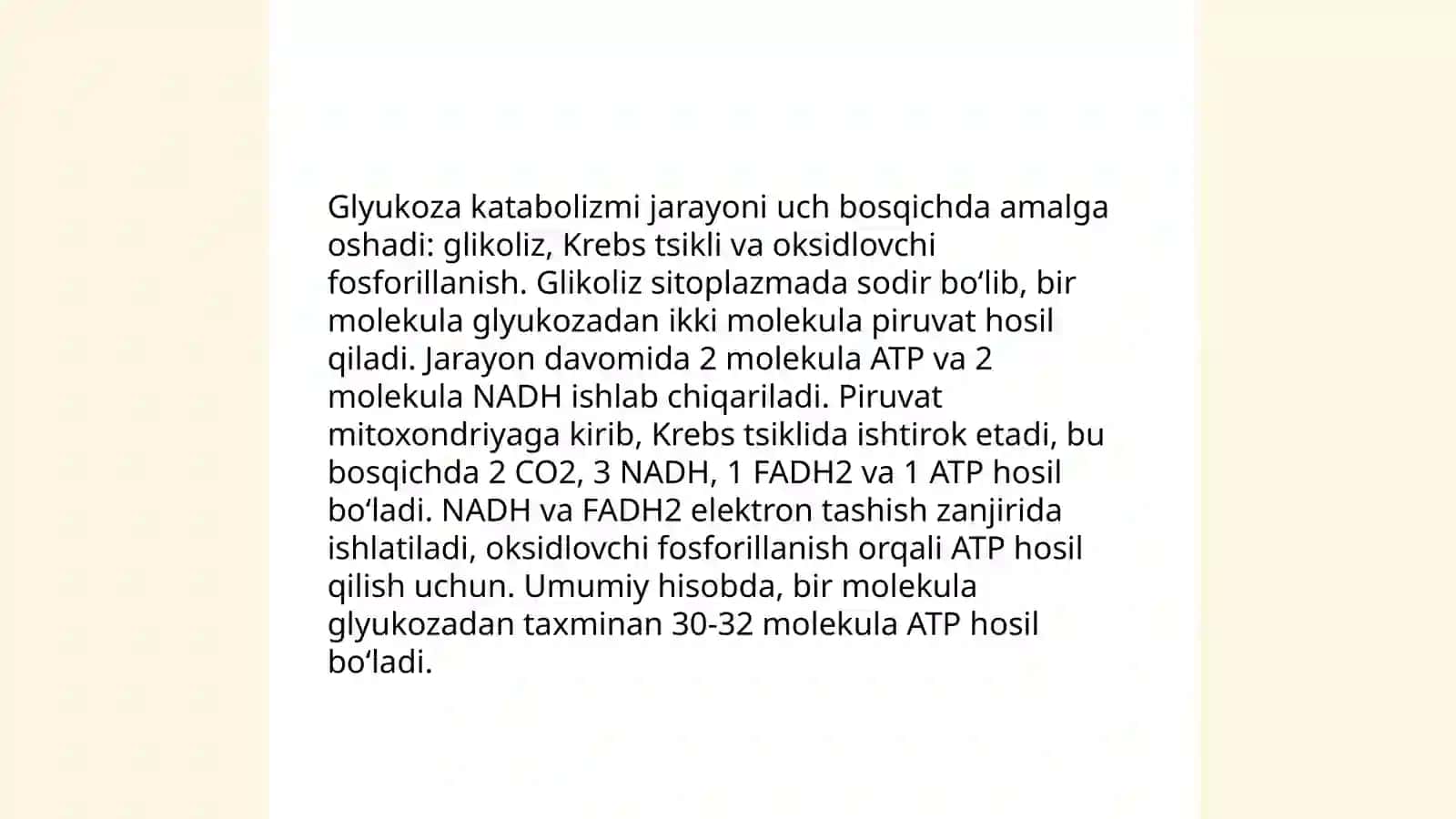 Glukoza katabolizmi va glyukoneogenez 3