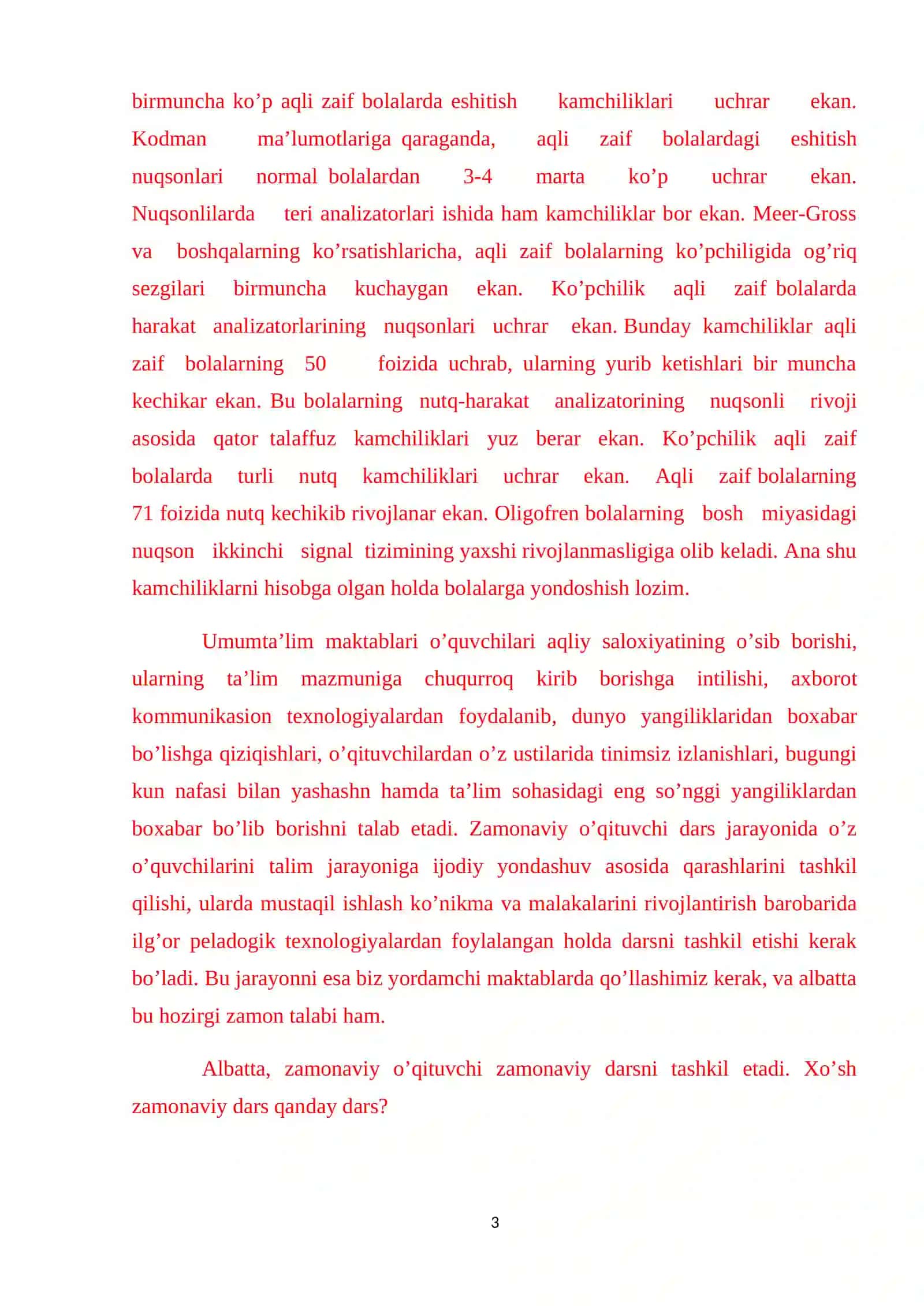 YORDAMCHI MAKTAB TA’LIMIDA TO’G’RI O’QISH KO’NIKMALARINI TARKIB TOPTIRISH TEXNOLOGIYALARI 3