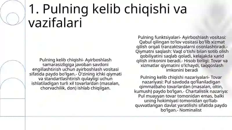 Pul Konsepsiyalari Va Pul To'G'Risidagi Nazariyalar 3
