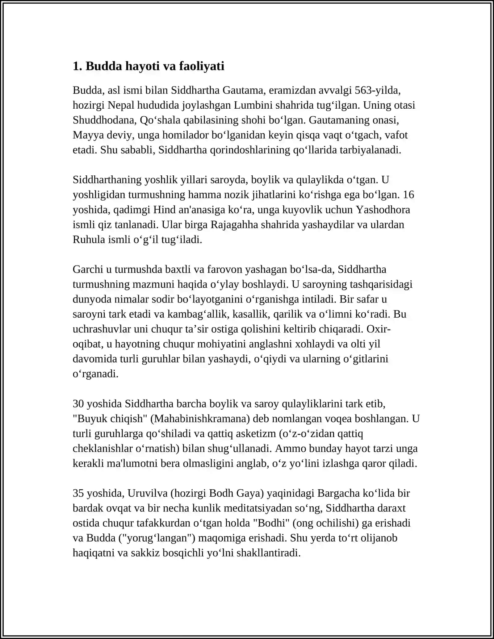 MUSTAQIL ISH Mavzu: BUDDAVIYLIK DINI 3