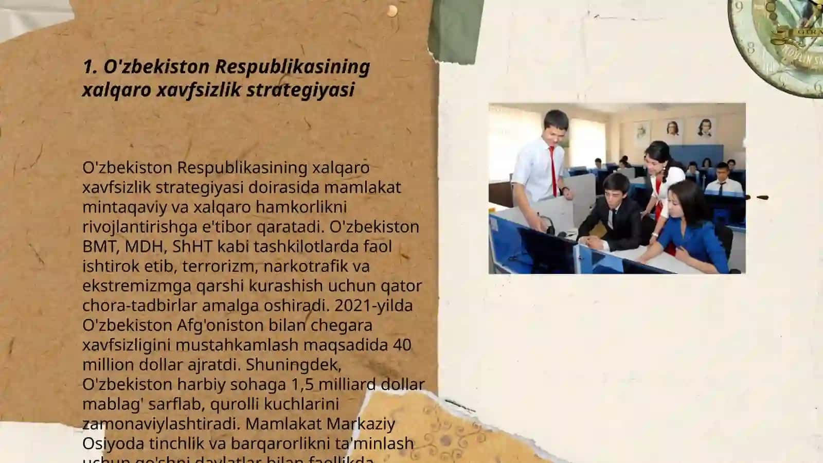 O'zbekiston Respublikasining xalqaro xavfsizlikni taminlash borasidagi faoliyati 3