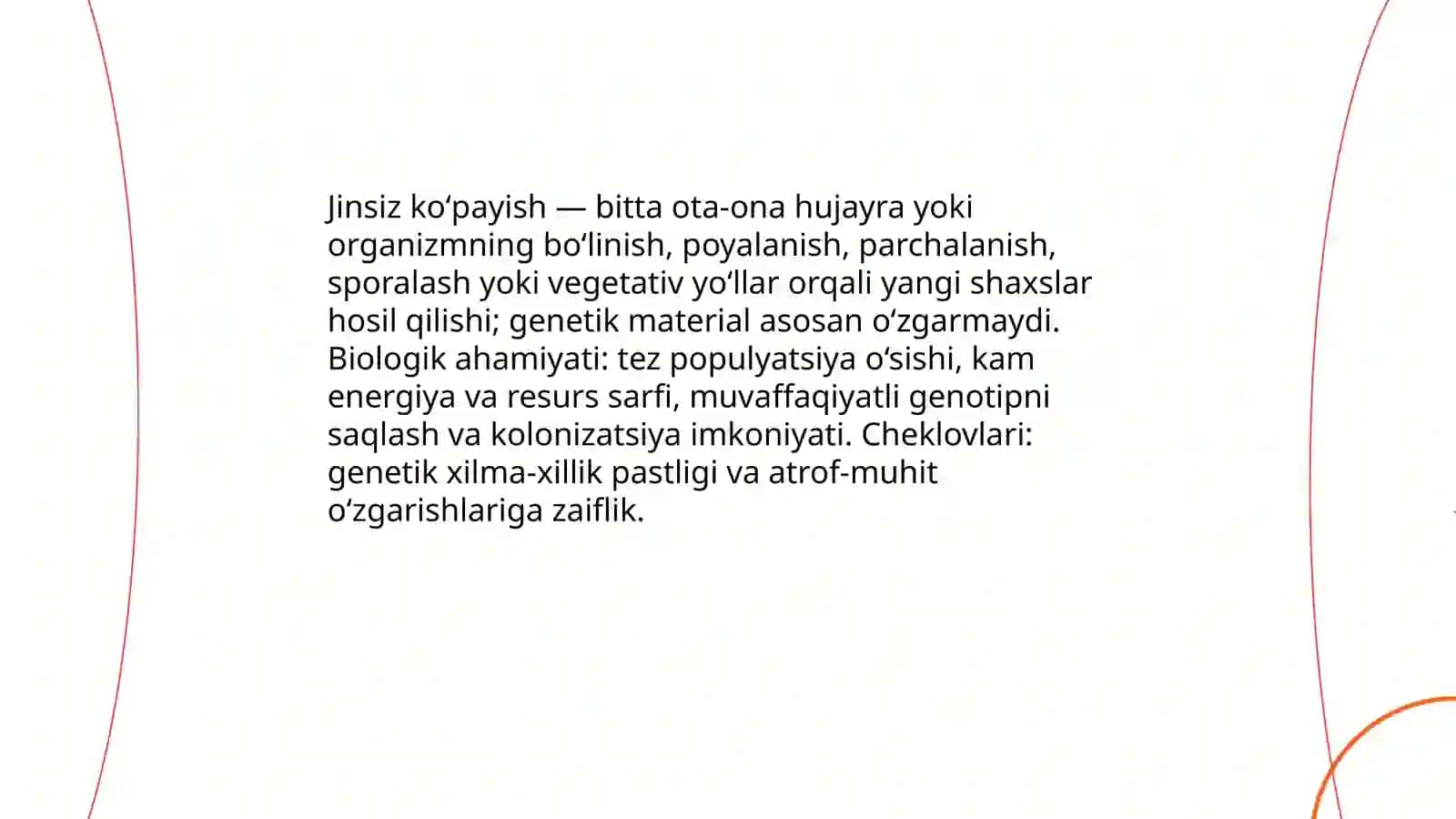 Jinsiz va jinsiy koʻpayishning biologik ahamiyati 3