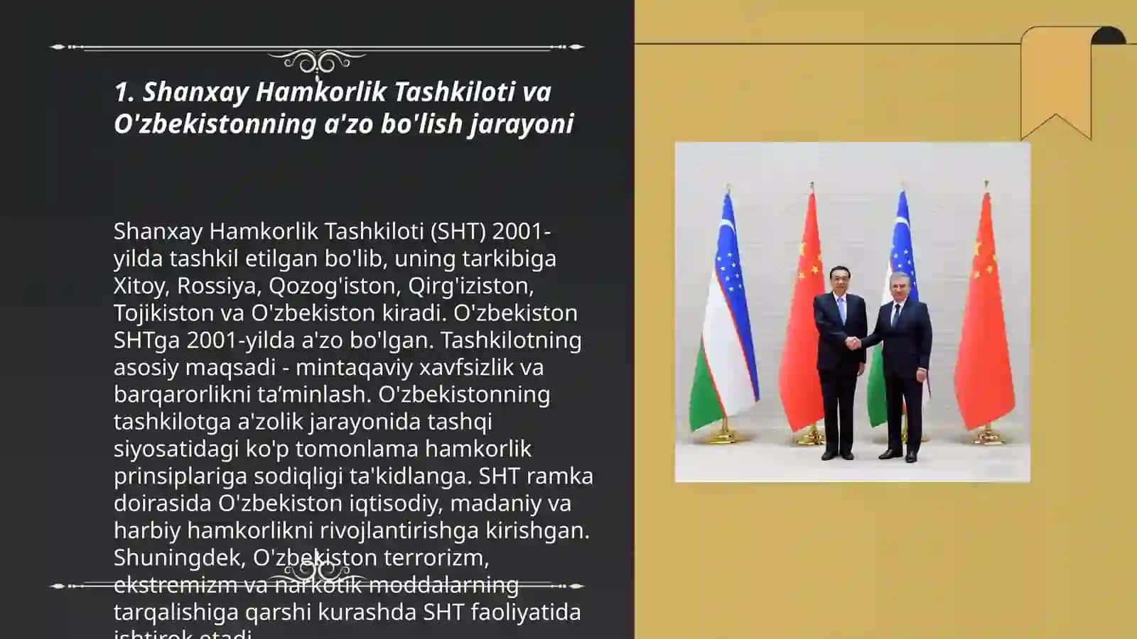 Shanxay Hamkorlik Tashkiloti va O'zbekistonning a'zo bo'lish jarayoni 3