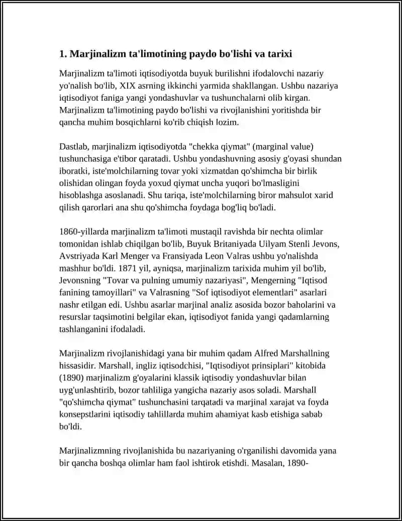 MARJINALIZM TA'LIMOTI VA UNING IQTISODIY MAZMUNI 3