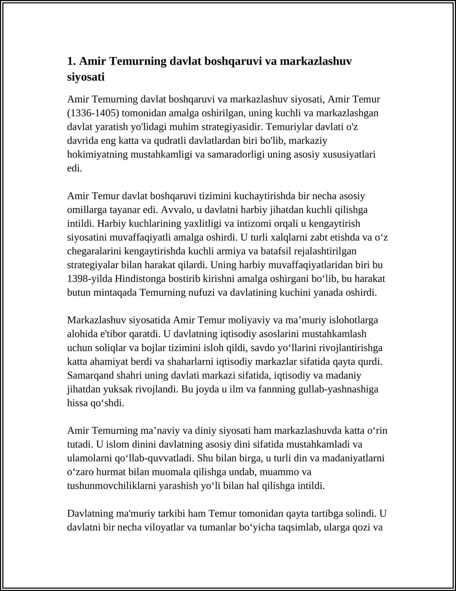 AMIR TEMUR BUYUK DAVLAT ARBOBI 3