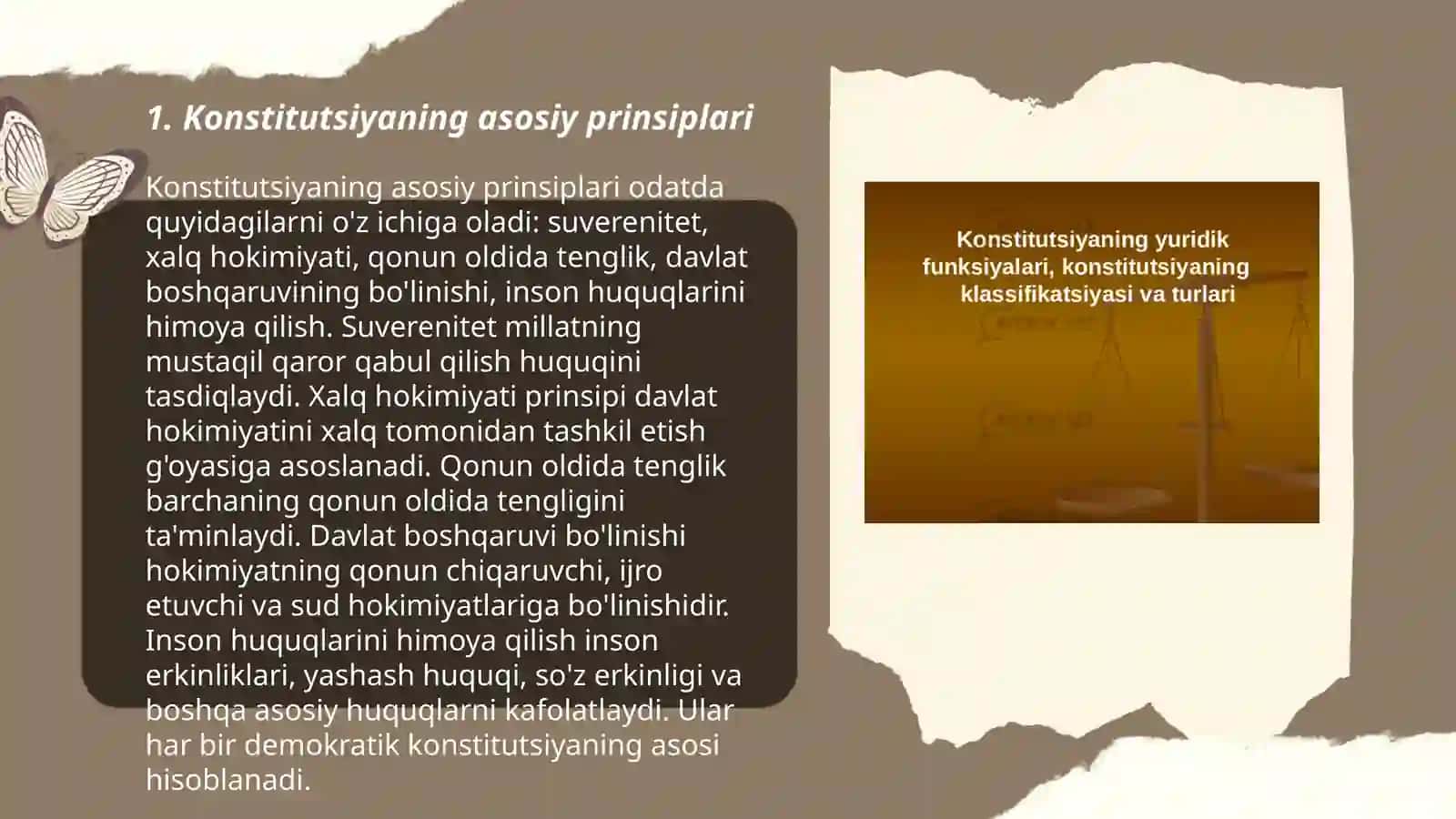 Yangi tahrirdagi Oʻzbekiston Konstitutsiyasi fanidan tayyorlangan taqdimoti 3