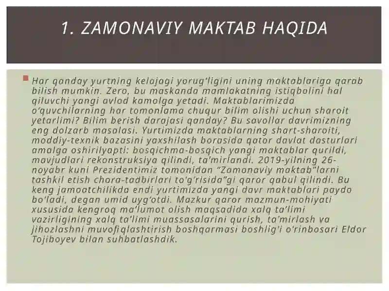 Zamonaviy maktabning tashkiliy tuzilishi 3
