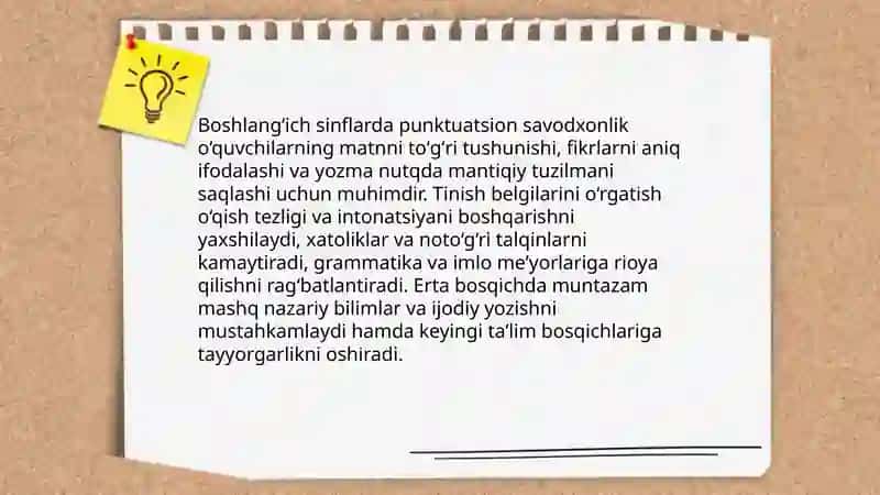 Punktuatsion savodxonlikni oshirish 3