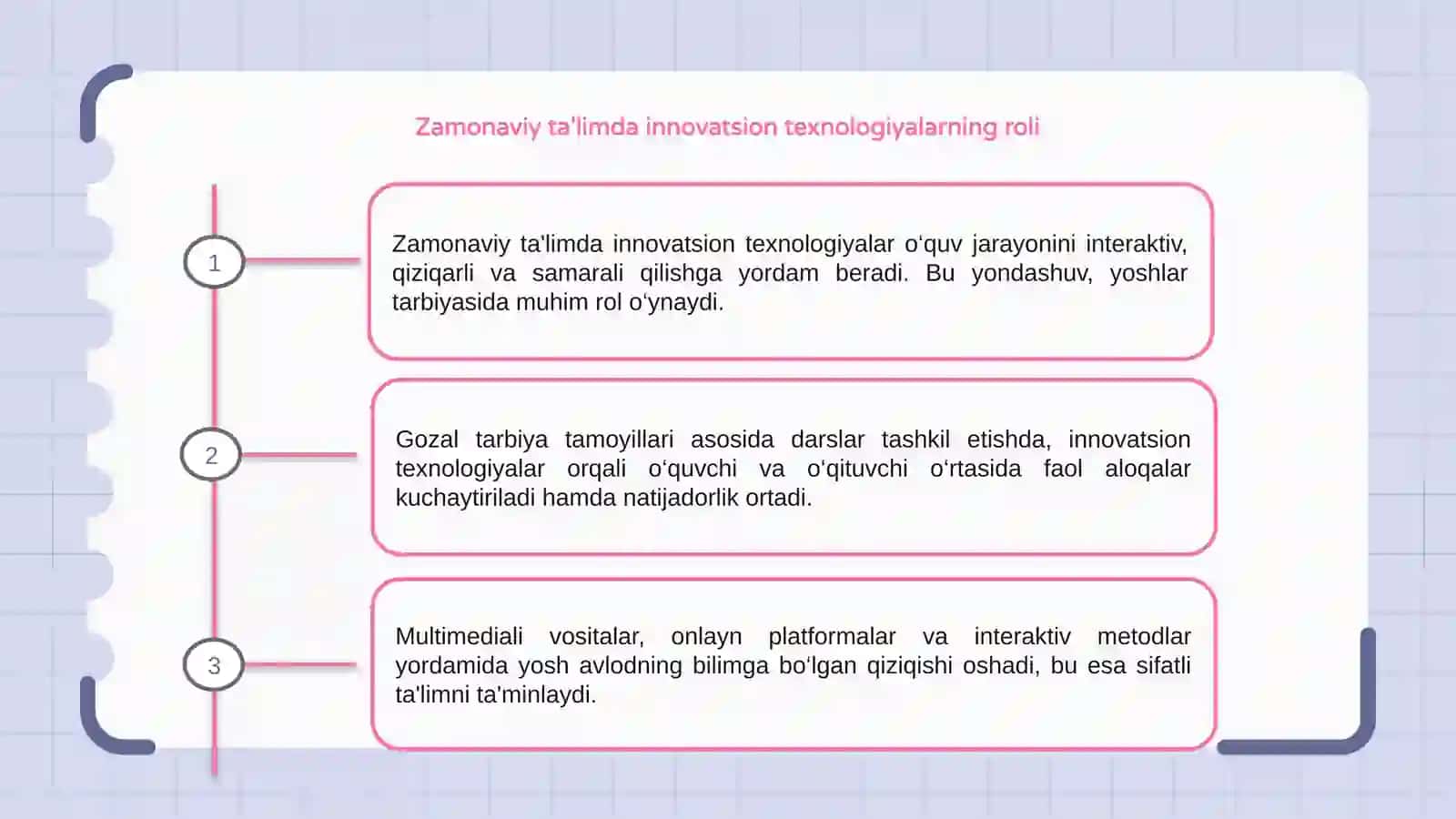 Gozal tarbiya tamoyillarini oqitishda zamonaviy innovatsion texnologiyalardan foydalanish 3