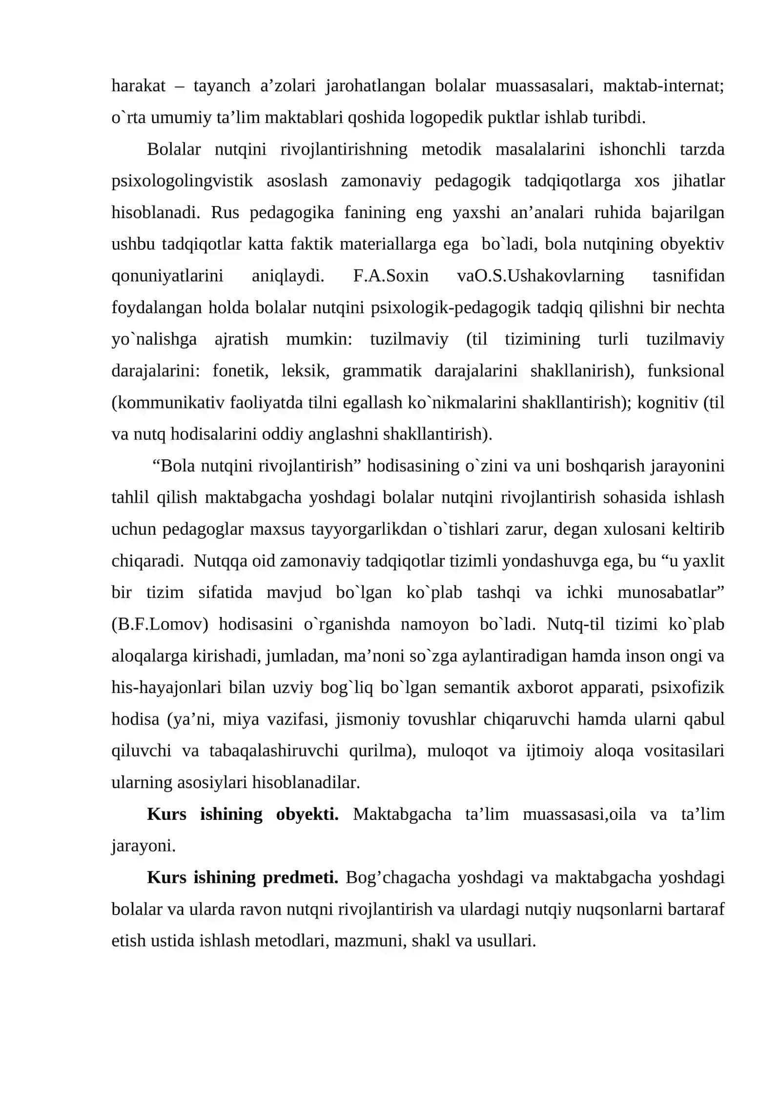 RIVOJLANTIRUVCHI TIL VA NUTQ MARKAZIDA PEDAGOGIK FAOLIYATNI LOYHALASHTIRISH 3