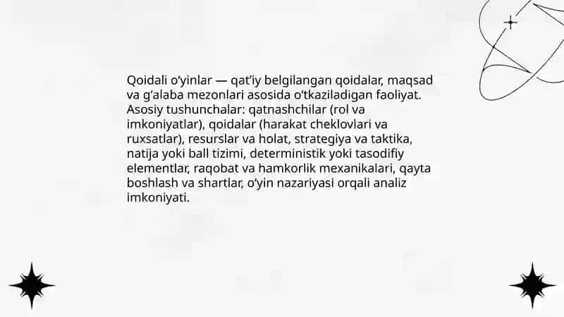 Qoidali oʻyinlar va uning turlari 3