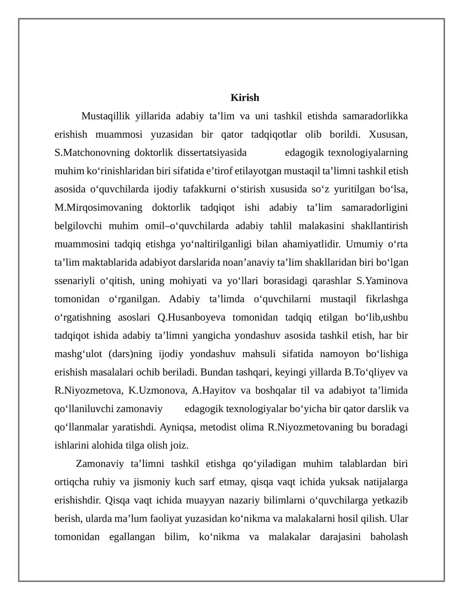 Adabiyot darslarida muammoli ta'lim usulidan foydalanish metodikasi 3