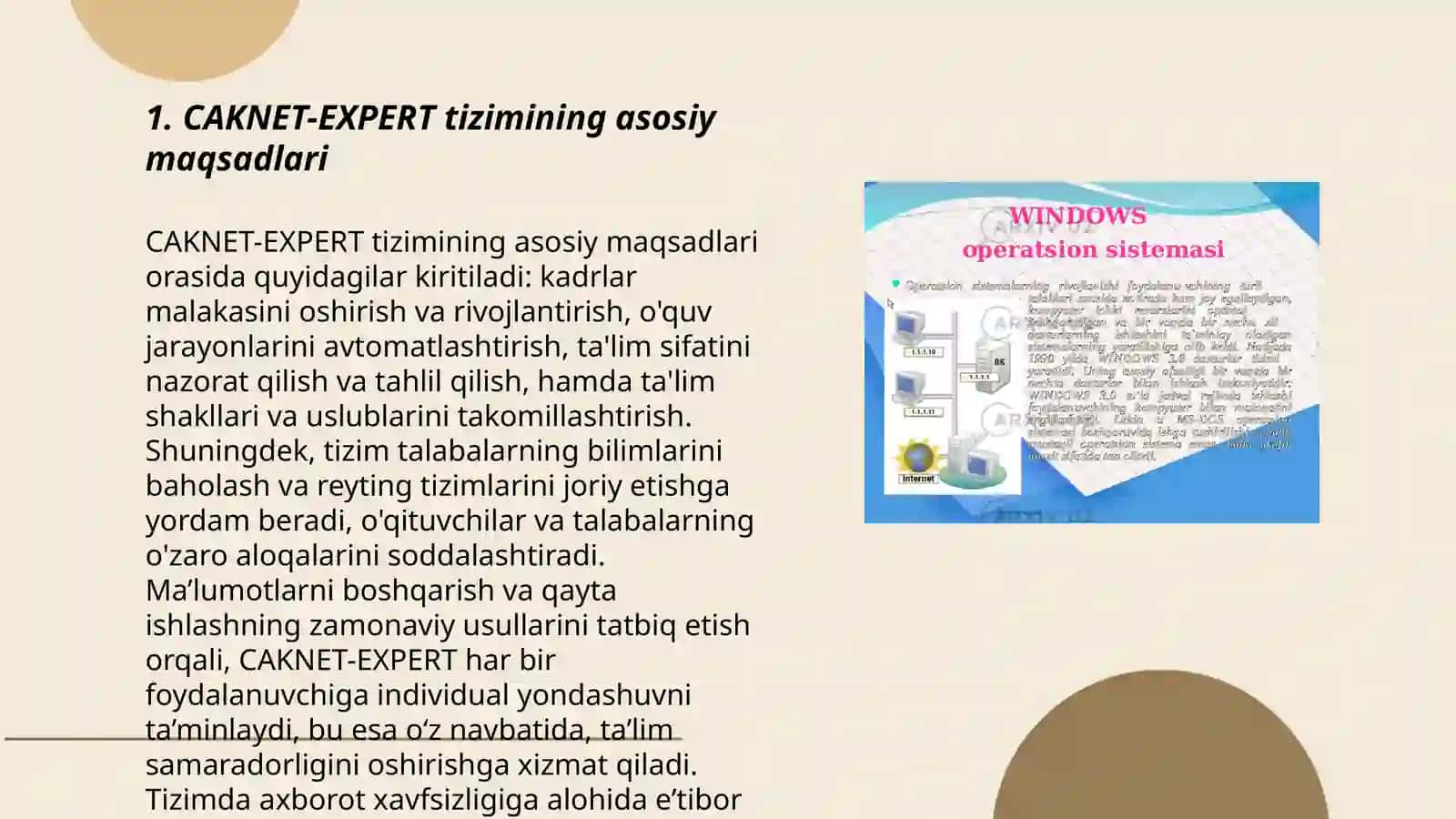 CAKNET-EXPERT ekspert tizimi 3