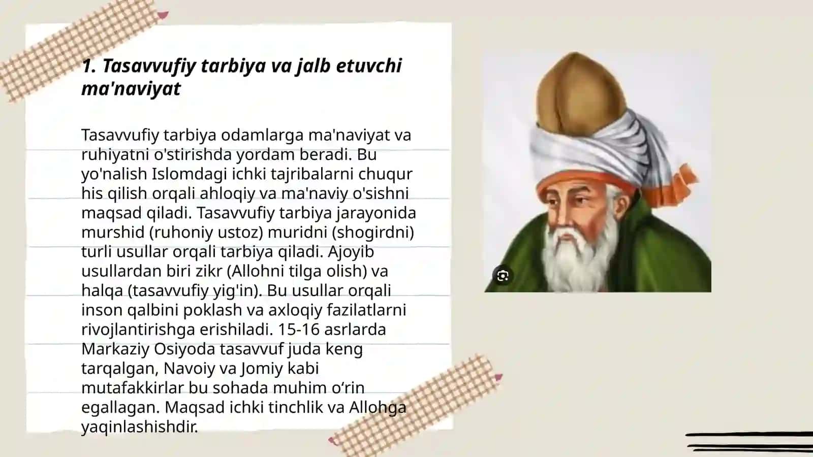 Jaloliddin Rumiy asarlarida komil inson tarbiyasi 3