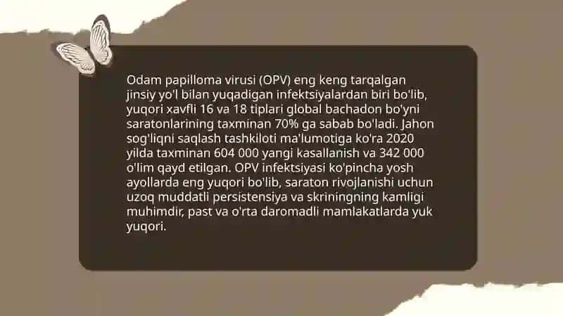 Odamlar uchun papilloma virusiga qarshi vaksina 3