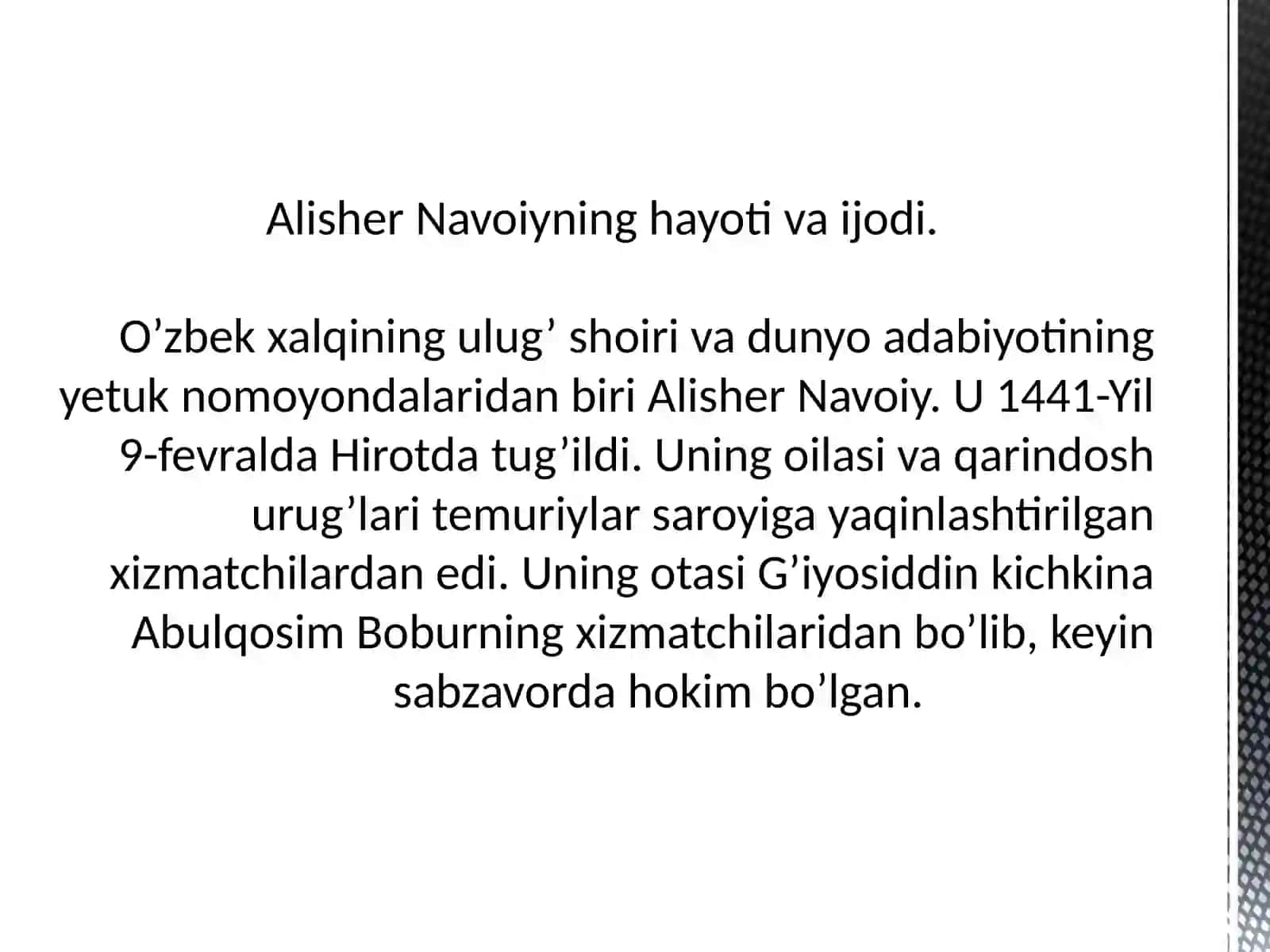 Alisher Navoiy  shaxsiyati  va uning ilmiy-badiiy  merosida tarbiya masalasining ustuvorligi 3