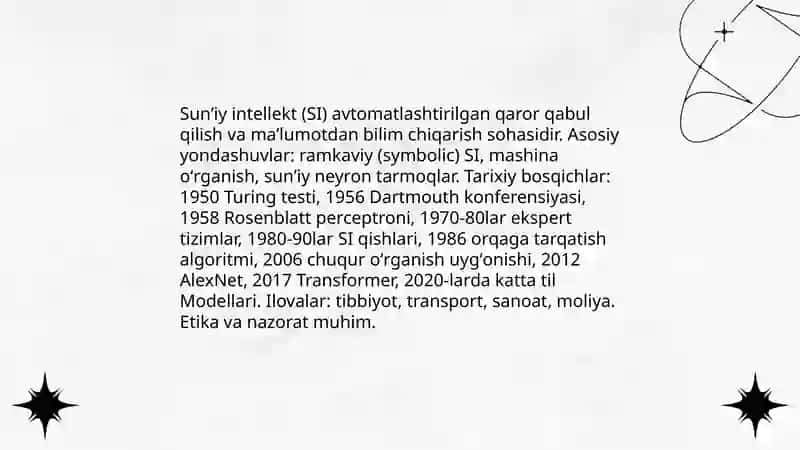 Sunʼiy intellekt va AI tuzilmalari 3