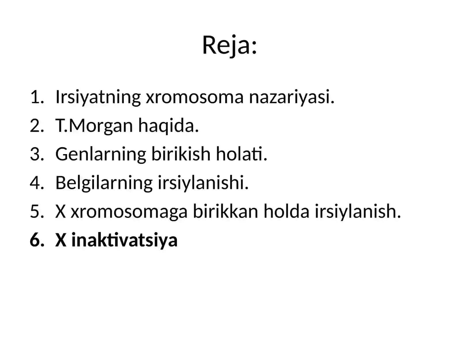 Irsiyatning xromosoma nazariyasi 3