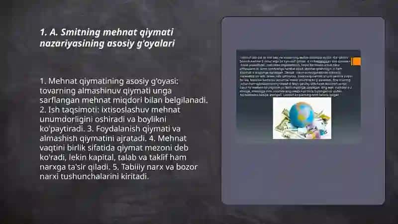 Qiymatning mehnat nazariyasini rivojlantirishga qo'shgan hissasi 3