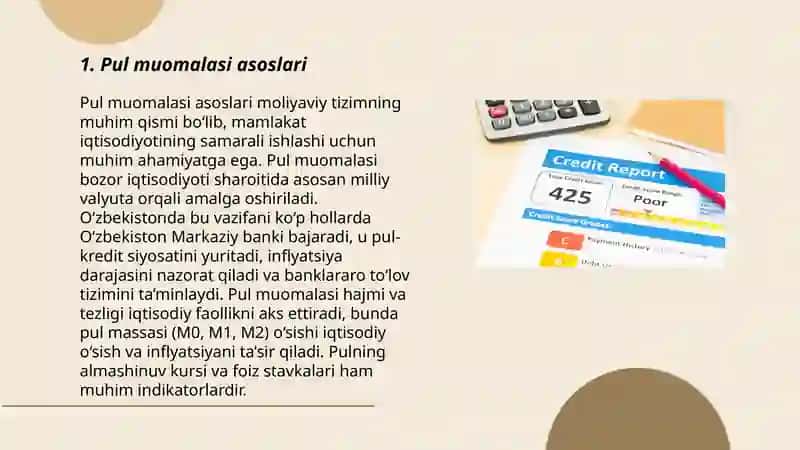 Pul muomilasi va kredit statistikasi 3