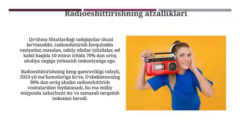 Radioeshittirishning afzalliklari 3