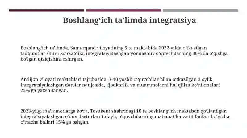 Integratsiya tarbiyaviy tadbirlarda integratsiya 3