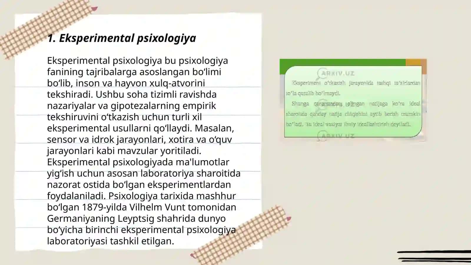 Hozirgi zamon psixologiyasininf tadqiqot metodlari 3