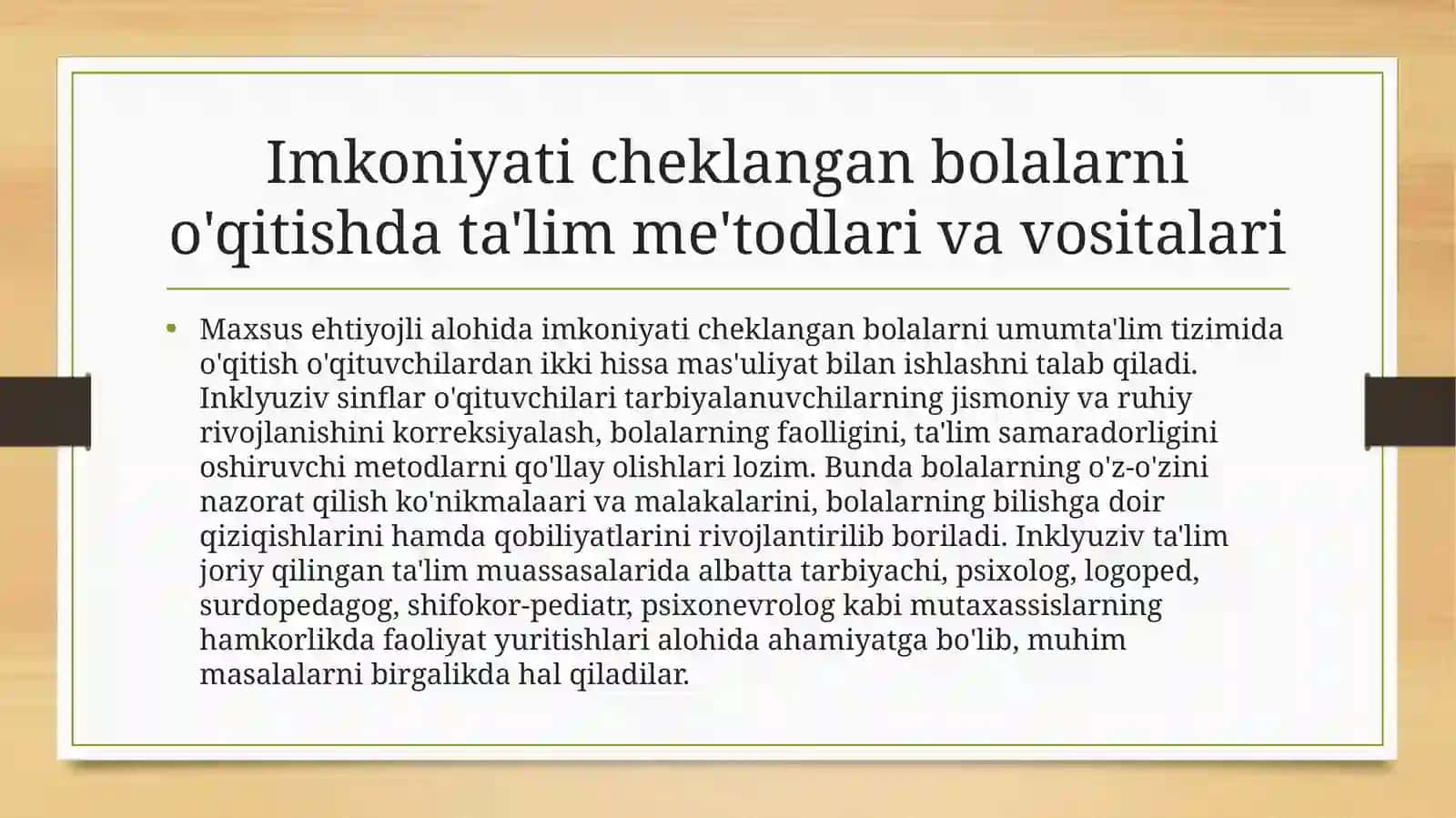 Imkoniyati cheklangan bolalarni o'qitishda ta'lim me'todlari va vositalari 3