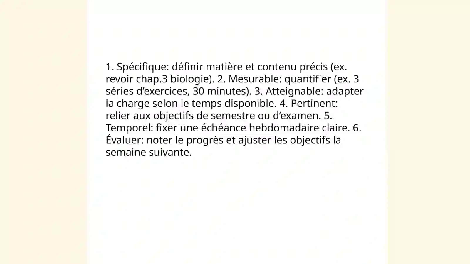 Créer un plan d’études hebdomadaire personnalisé 3