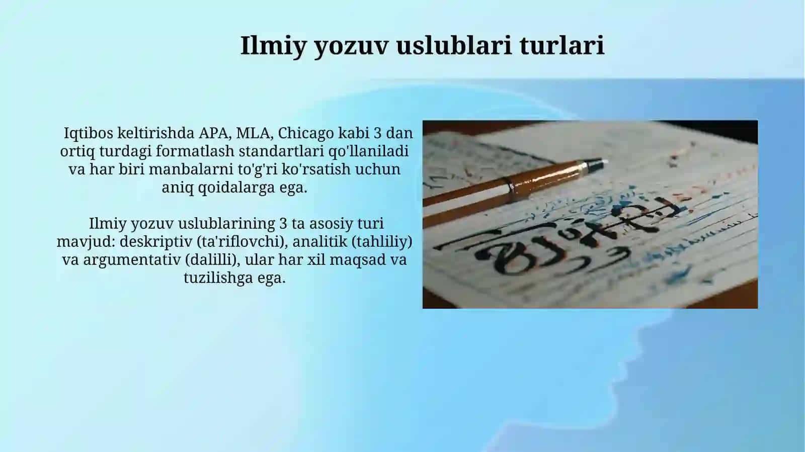 Akademik yozish shakllari 3
