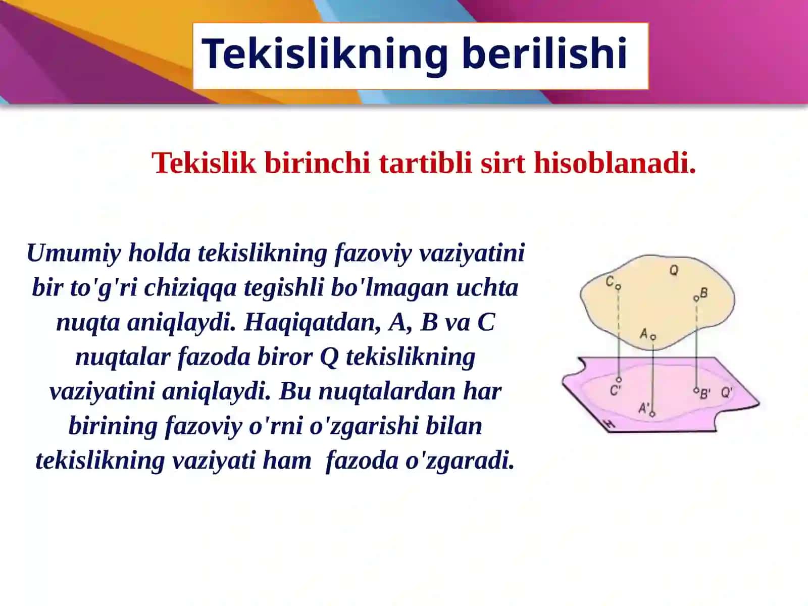 Tekislikningberilishi 3