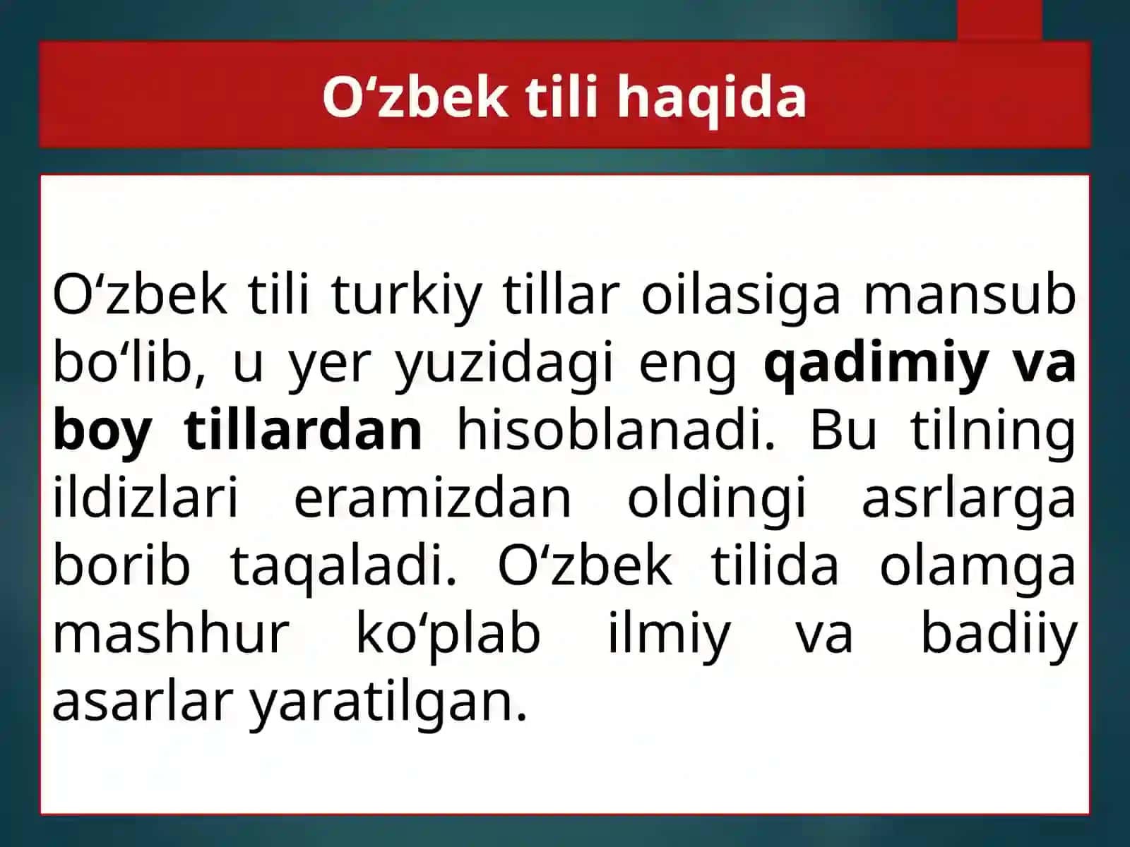 O‘ZBEK TILI VAUNING TARAQQIYOTI 3