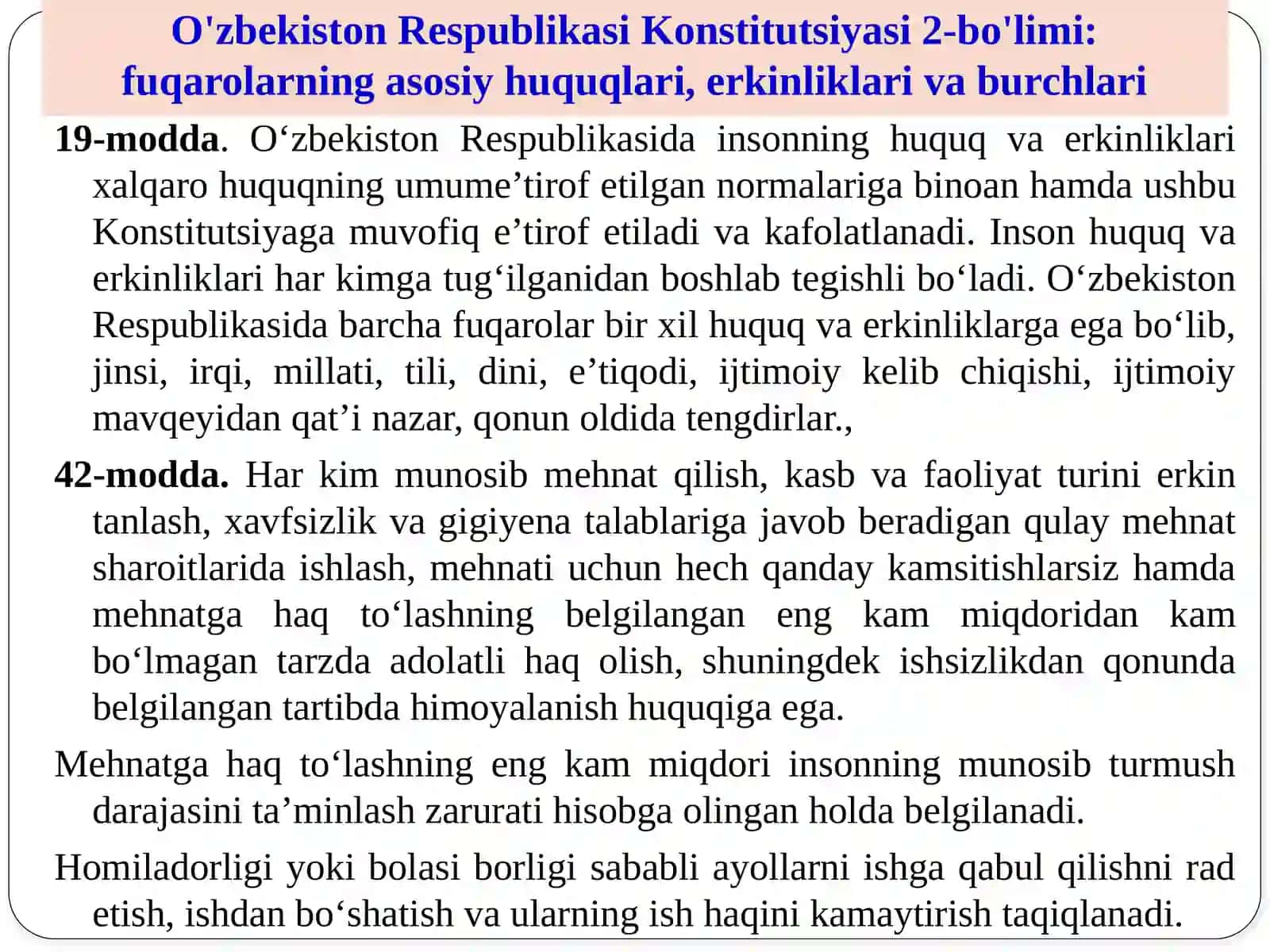 2-MA’RUZA: HAYOT FAOLIYATI XAVFSIZLIGINING HUQUQIYASOSLARI 3