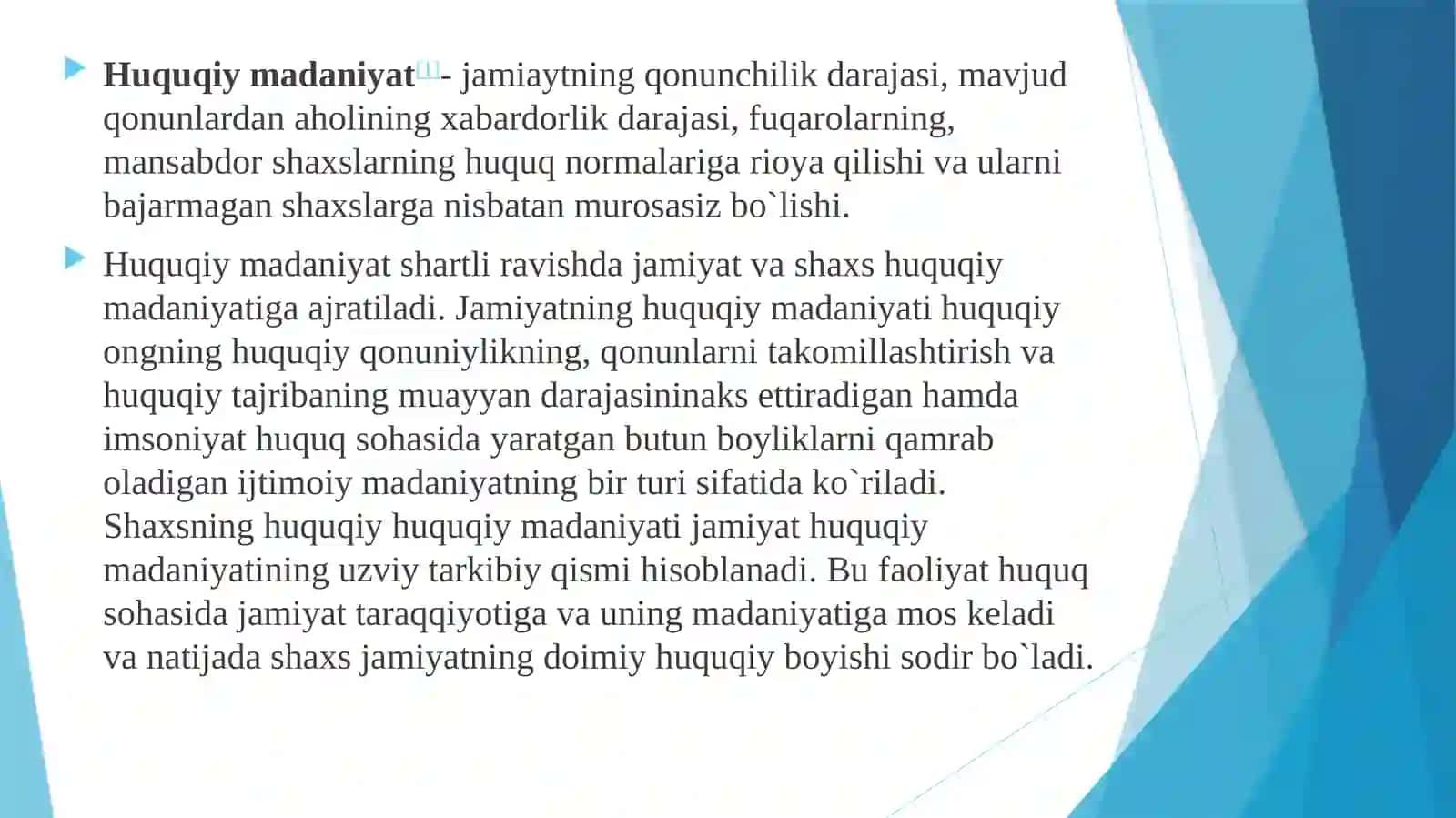 HUQUQIY MADANIYAT VA UNING HUQUQ FALSAFASIDAGI O`RNI 3