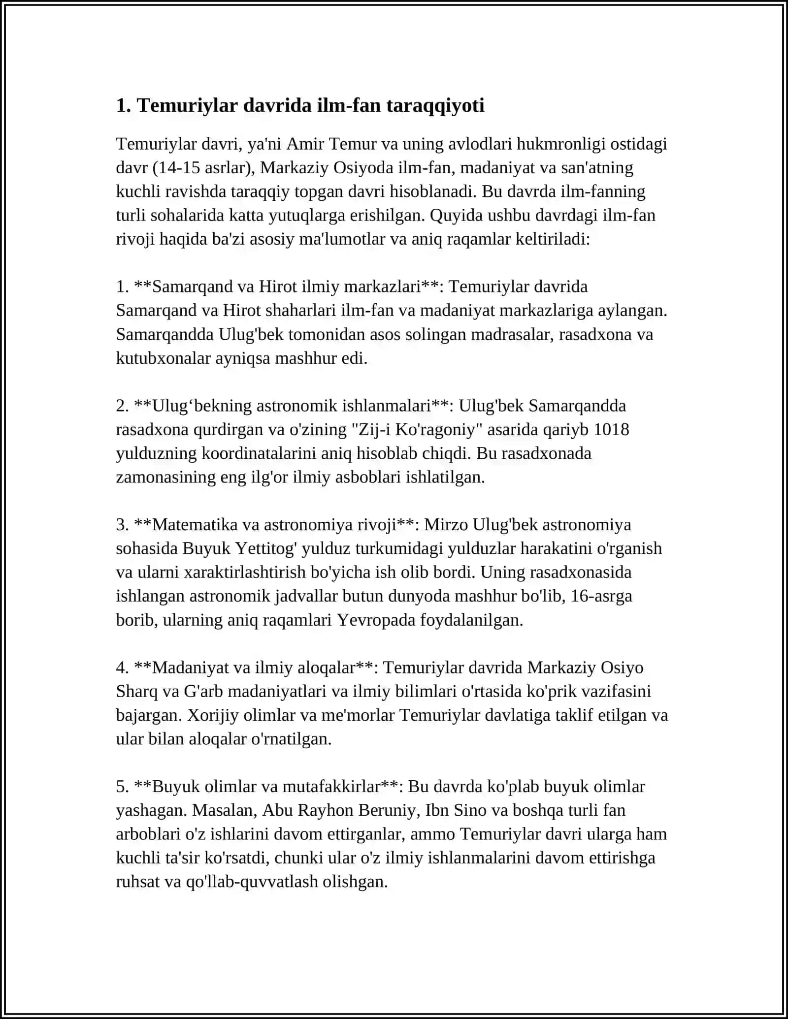 Temuriylar davrida ilm-fan va madaniyati taraqqiyoti 3