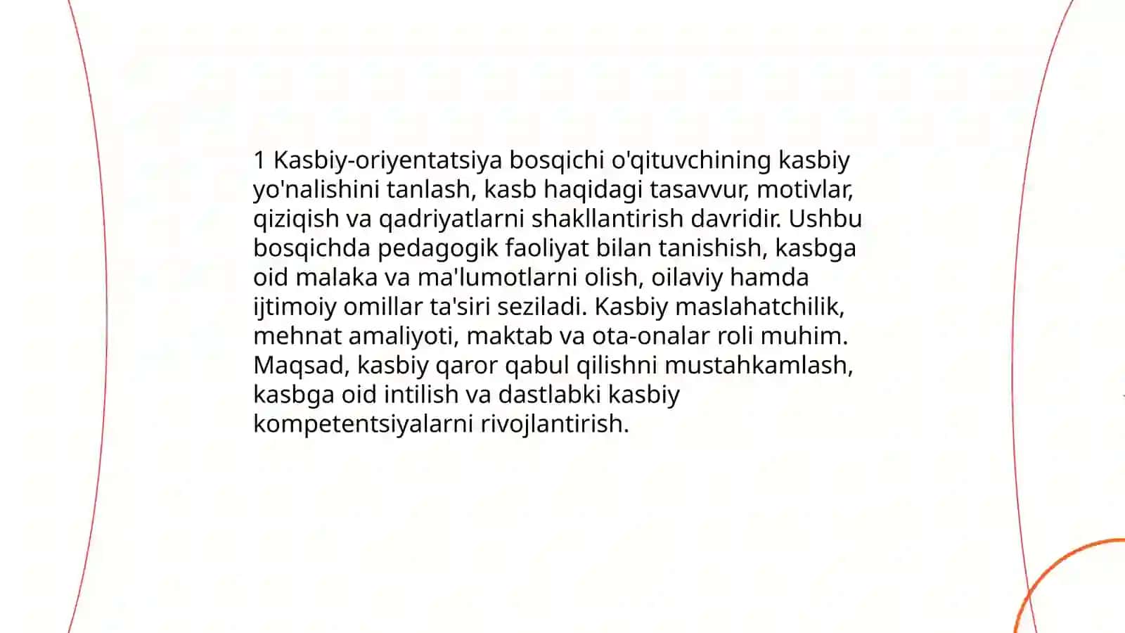 O'qituvchining kasbiy shakllanish bosqichlari 3