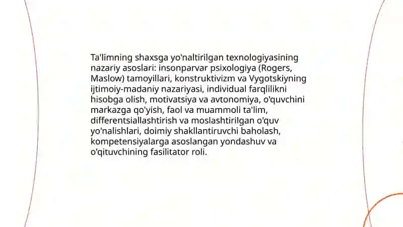Ta'limning shaxsga yo'naltirilgan texnologiyasining nazariy asoslari 3