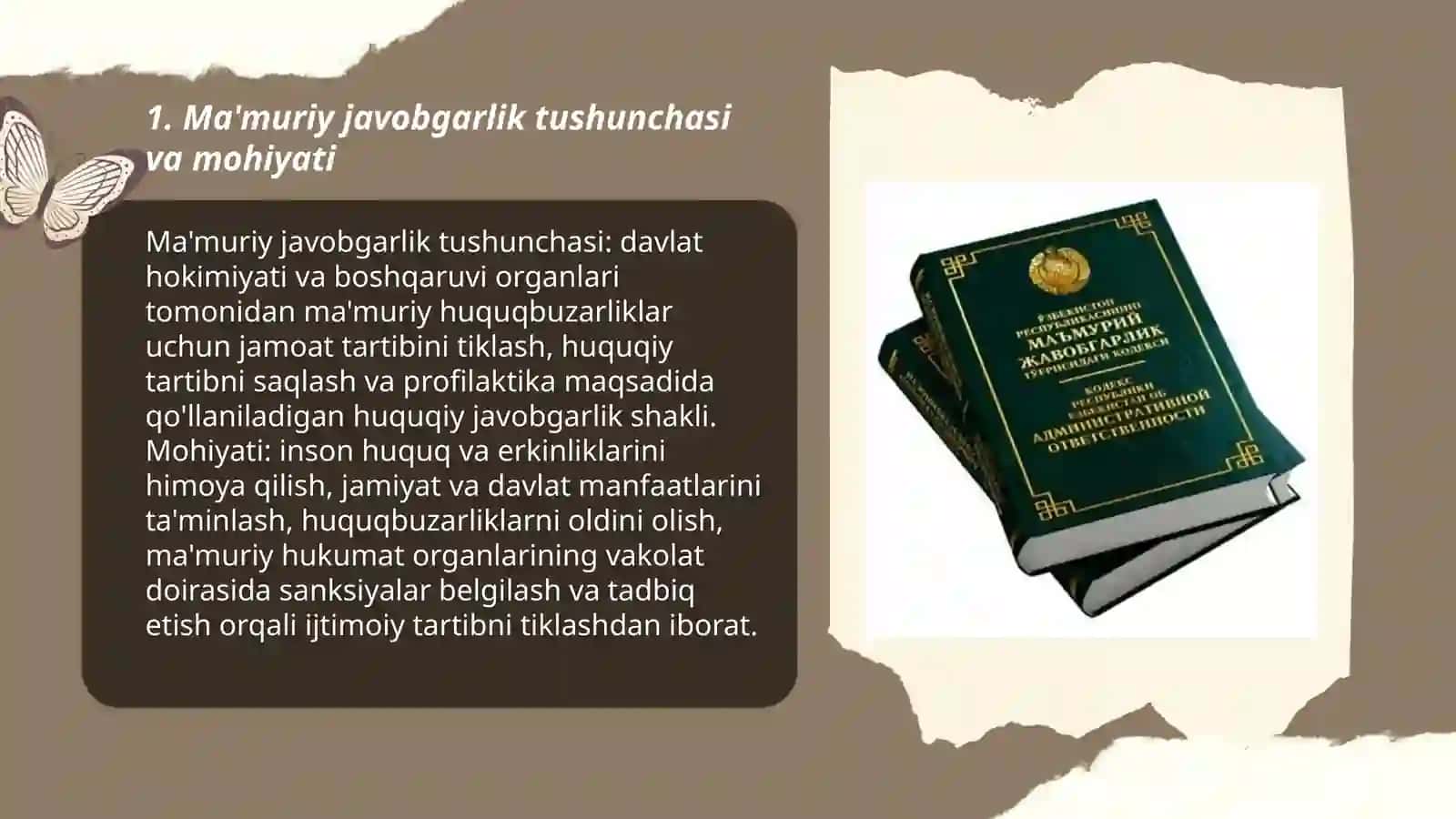 Ma'muriy javobgarlikni qòlash asoslari 3