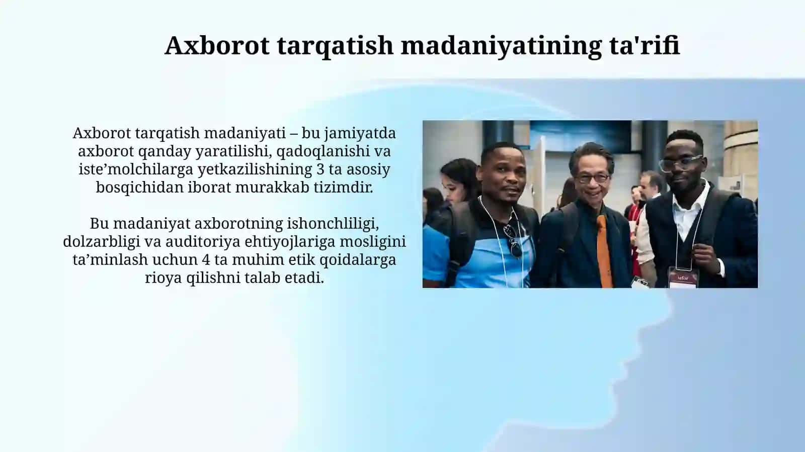 Media maydonda axborot tarqatish madaniyati 3