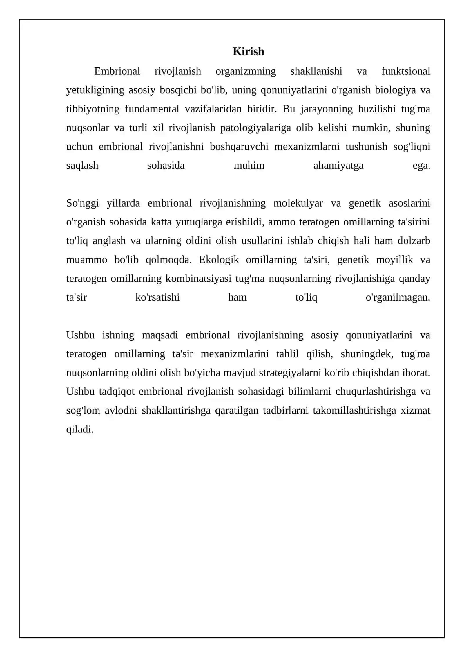 Embrional rivojlanishning umumiy qonuniyatlari 3