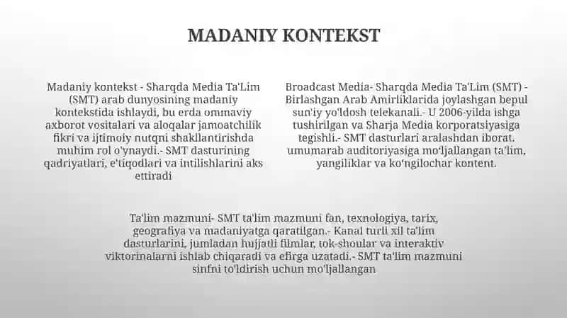 Sharqda Media Ta'lim 3
