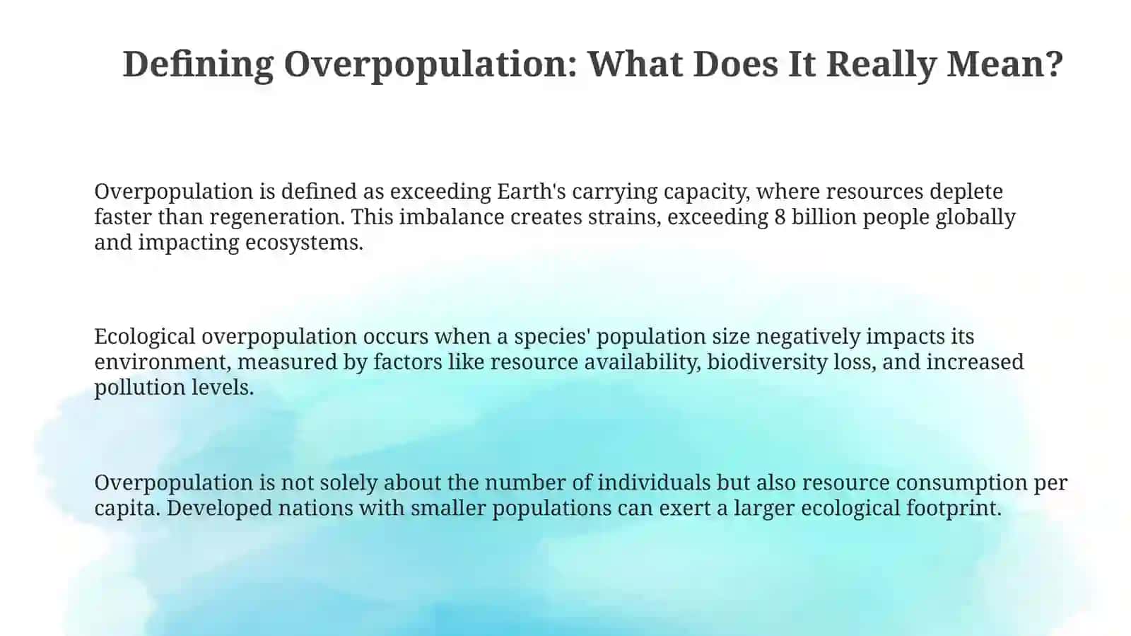Overpopulation 3
