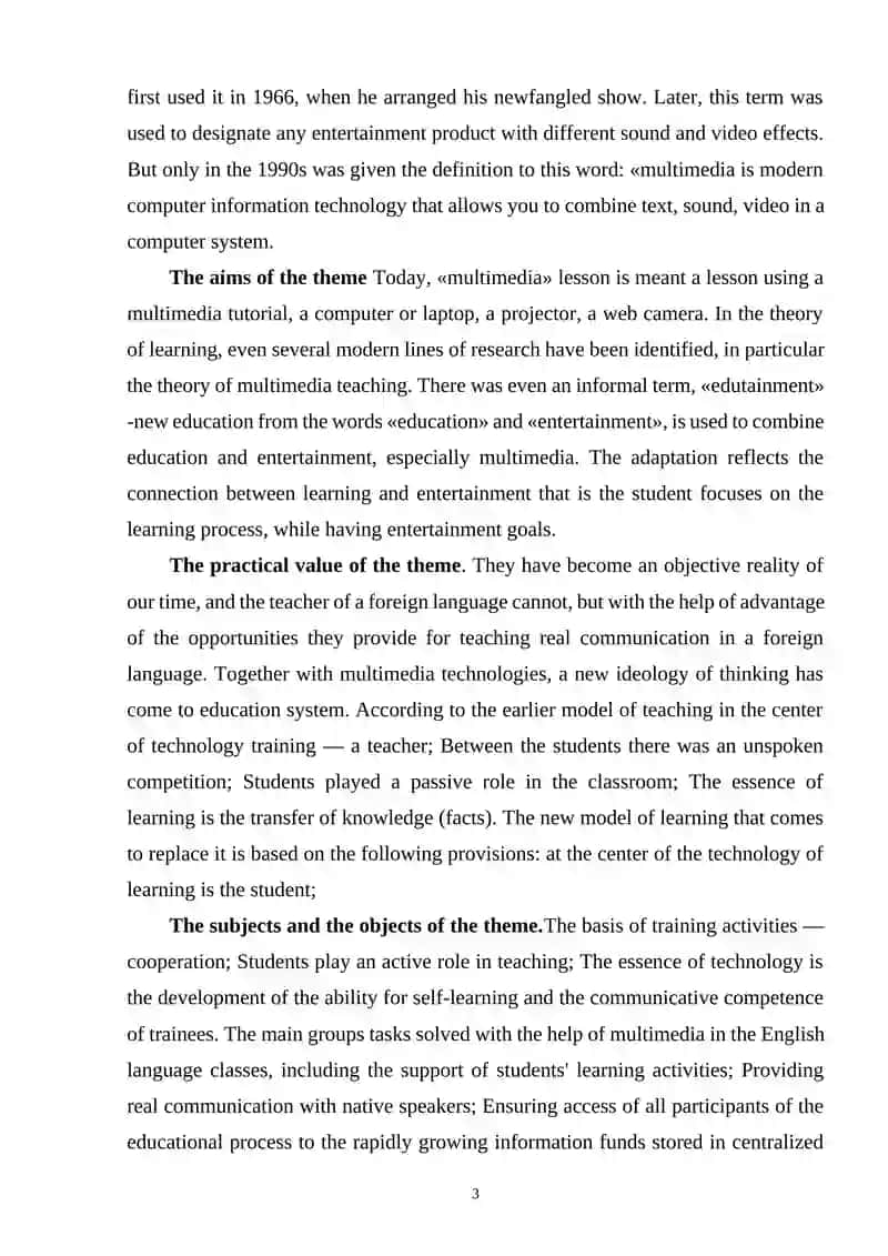 PROBLEM BASED LEARNING AS AN ACTIVE METHOD OF TEACHING READING TO B2 LEVEL LEARNERS 3