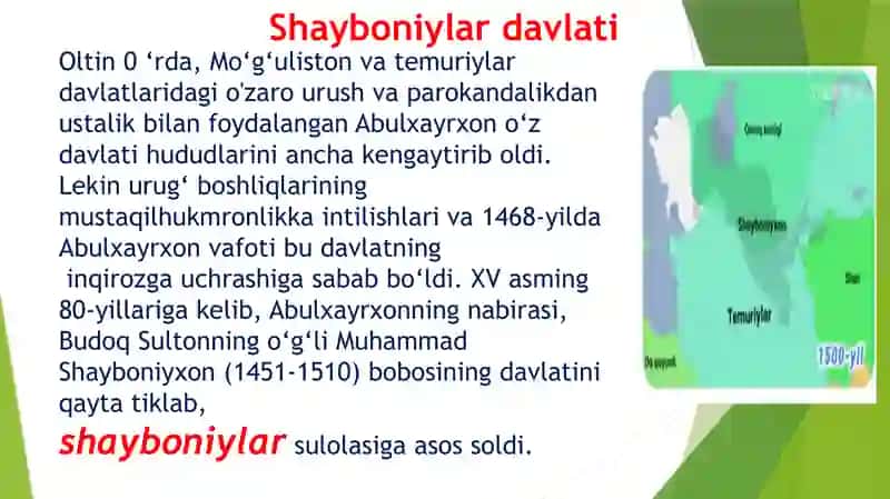 O’zbekiston hududlarini xonliklarga bòlinib ketishi,uning sabablari va oqibatlari. 3